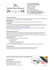 BL’s Little Free Pantry Informational Document